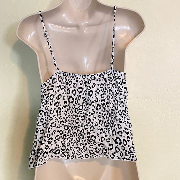 Animal Cheetah Print White and Black Cami Top Y2k Nwt Size Small S - Picture 4 of 9